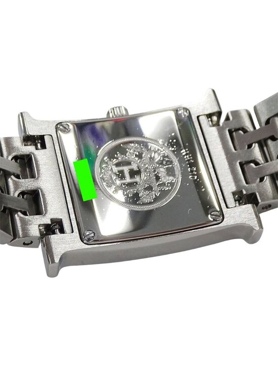 Hermes Watch Quartz Stainless Steel Silver Black Polished main image 5
